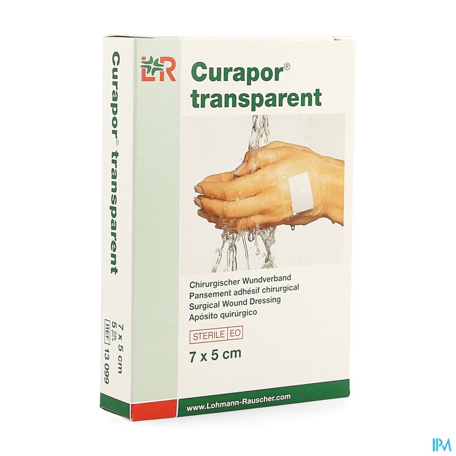 Curapor Transparant Steriel 7cmx 5cm 5 13099 1