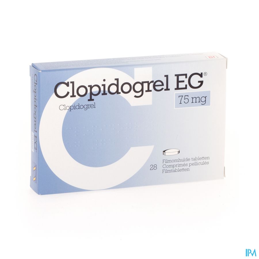Clopidogrel EG 75 Mg Tabl Pell 28 X 75 Mg