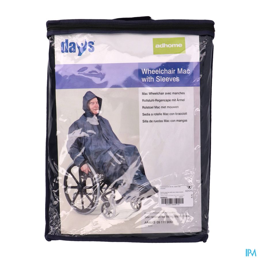 Poncho Jusqu’au Pied Pour Chaise Roul. +manches