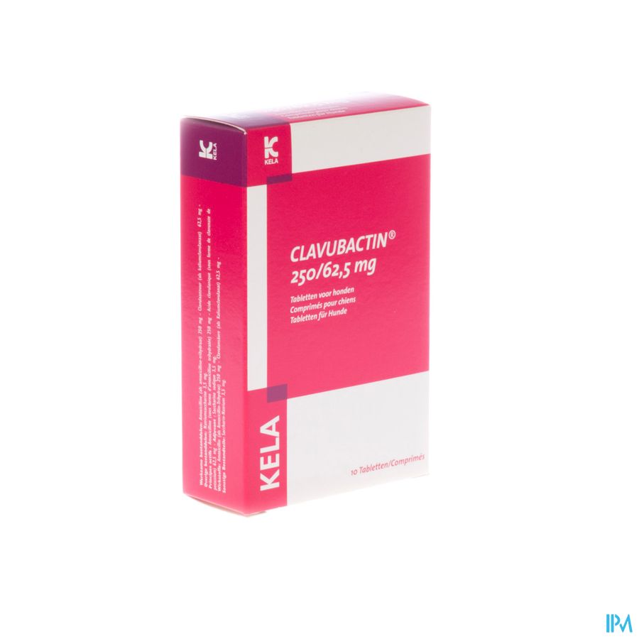 Clavubactin Kela 250/62.5mg Hond Tabl 10