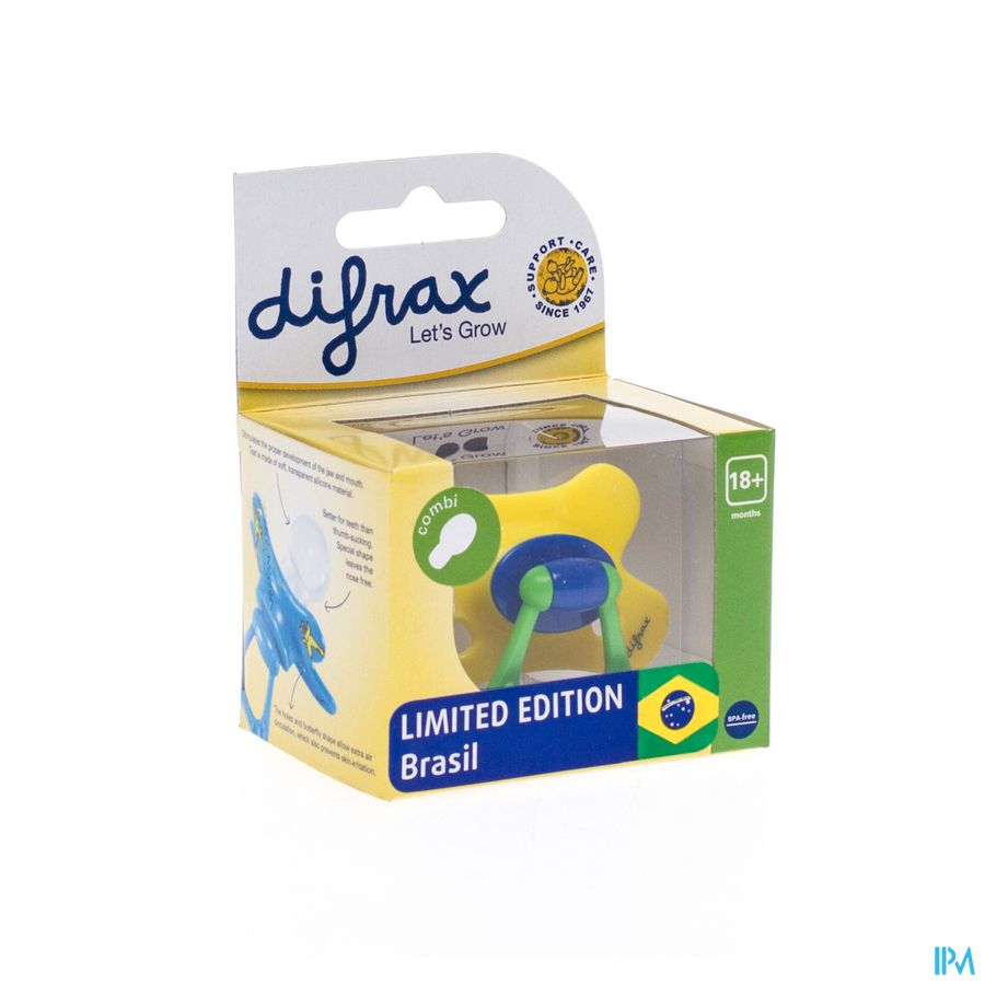 Difrax Fopspeen Combi 0-6 Combi Brazilie