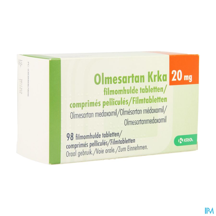 Olmesartan Krka 20mg Filmomh Tabl 98 X 20mg Olmesartan Krka 20mg Filmomh Tabl 98 X 20mg