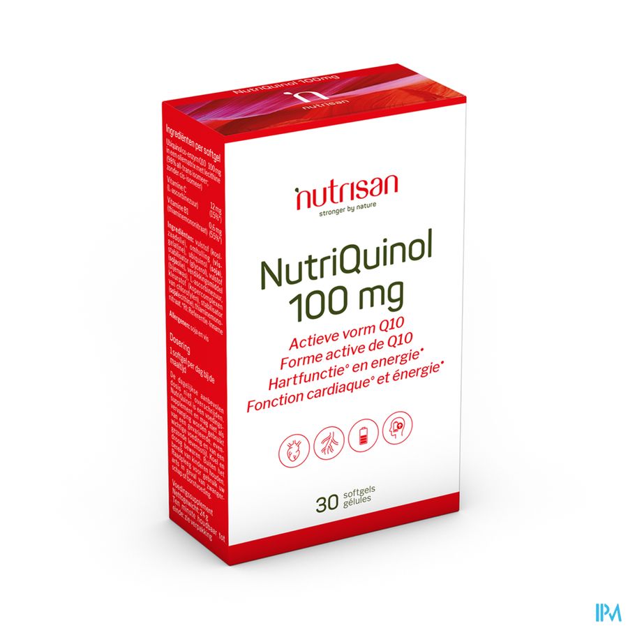 Nutriquinol 100mg Nf 30 Softgels  Nutrisan Nutriquinol 100mg Nf 30 Softgels  Nutrisan