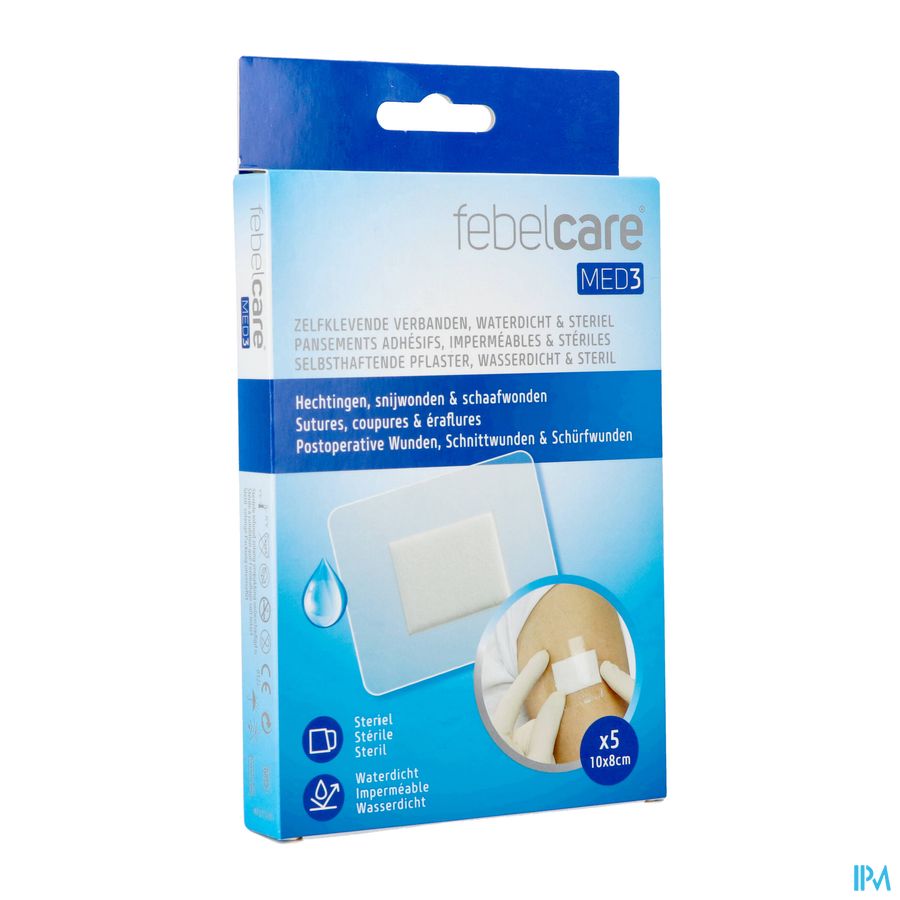 Febelcare Med3 Verb.zelfkl Ster.wtp 8x10cm 5 Febelcare Med3 Verb.zelfkl Ster.wtp 8x10cm 5