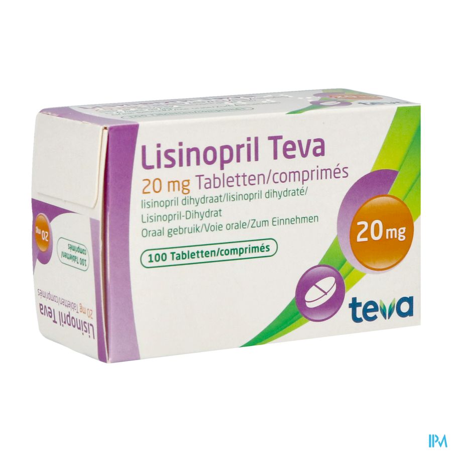 Lisinopril Teva Tabl 100 X 20mg Lisinopril Teva Tabl 100 X 20mg
