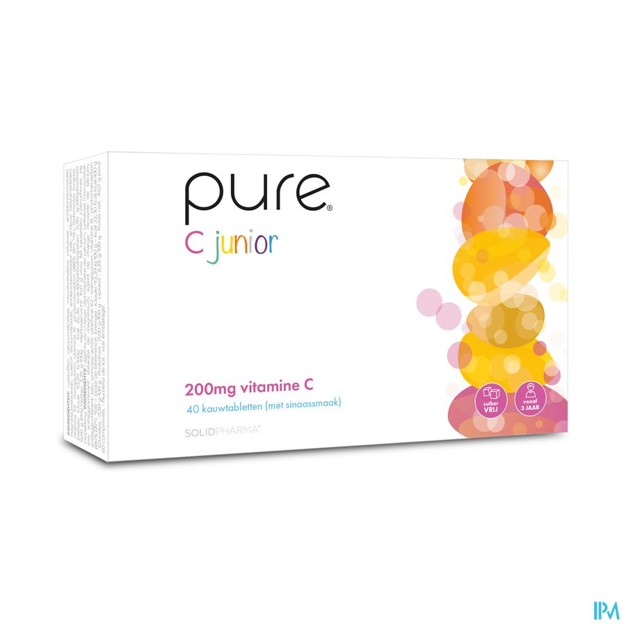Pure C Junior Sinaassmaak Kauwtabl 40 Pure C Junior Sinaassmaak Kauwtabl 40