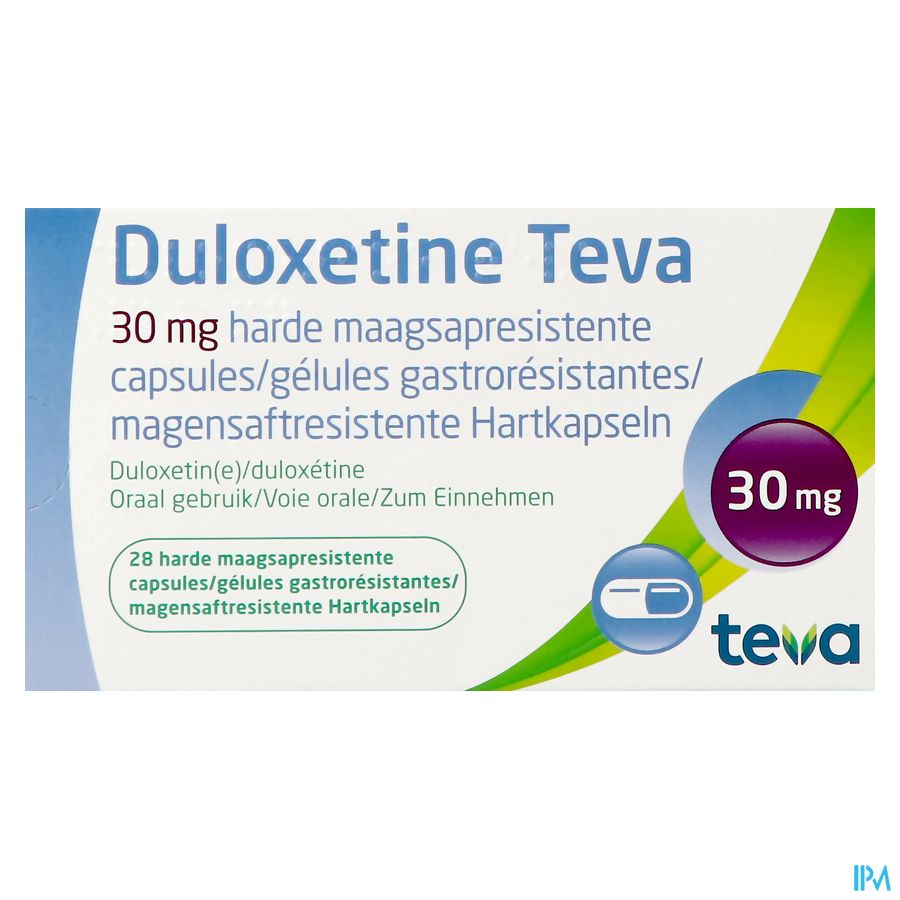 Duloxetine Teva 30mg Gastro Resist Caps 28 X 30mg 3