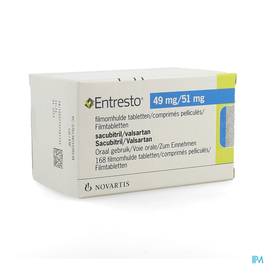 Entresto 49mg/ 51mg Filmomh Tabl 168 Entresto 49mg/ 51mg Filmomh Tabl 168