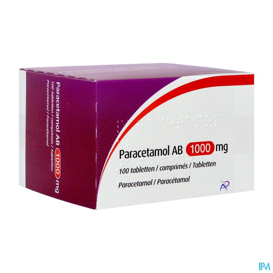 Paracetamol Ab 1000mg Comp 100 Paracetamol Ab 1000mg Comp 100