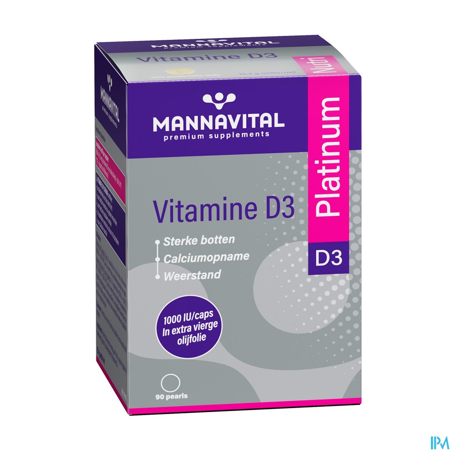 Mannavital Vitamine D3 Platinum Caps 90
