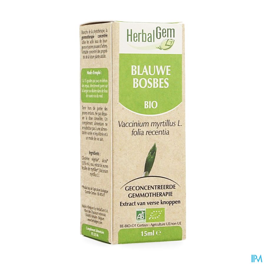 Herbalgem Blauwe Bosbes Maceraat 15ml Herbalgem Blauwe Bosbes Maceraat 15ml