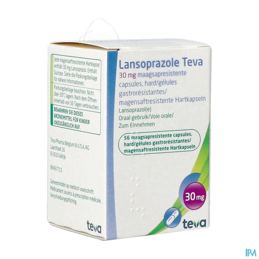 Lansoprazole Teva 30mg Maagsapresist Caps 56 Lansoprazole Teva 30mg Maagsapresist Caps 56
