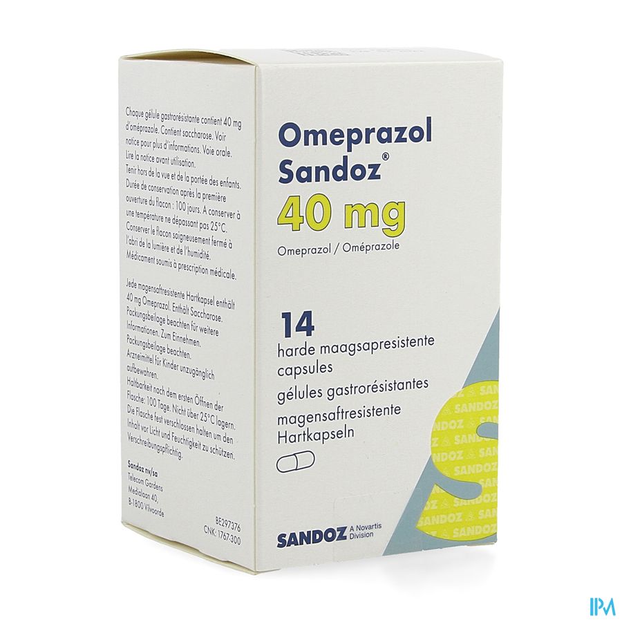 Omeprazol Sandoz Caps Enter 14 X 40mg Omeprazol Sandoz Caps Enter 14 X 40mg