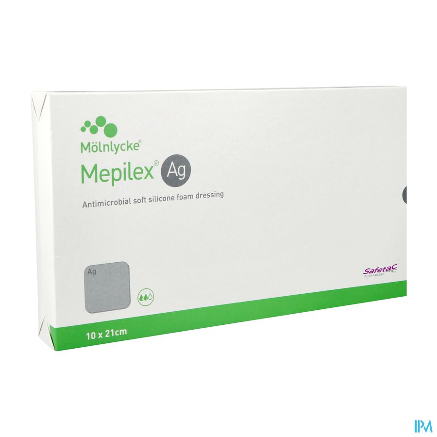Mepilex Ag Pansement Steril 10,0x21,0cm 5 287221 Mepilex Ag Pansement Steril 10,0x21,0cm 5 287221