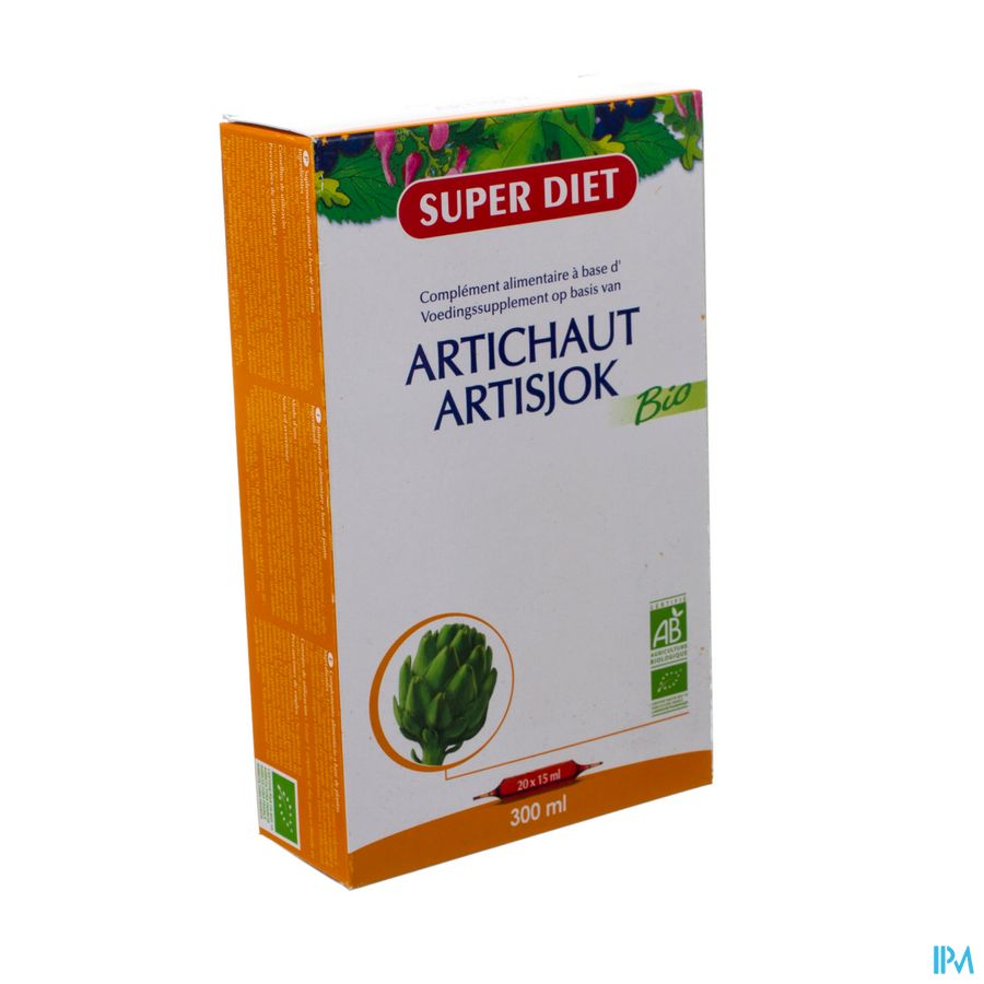 Superdiet Artisjok Bio Vertering Amp 20x15ml Superdiet Artisjok Bio Vertering Amp 20x15ml