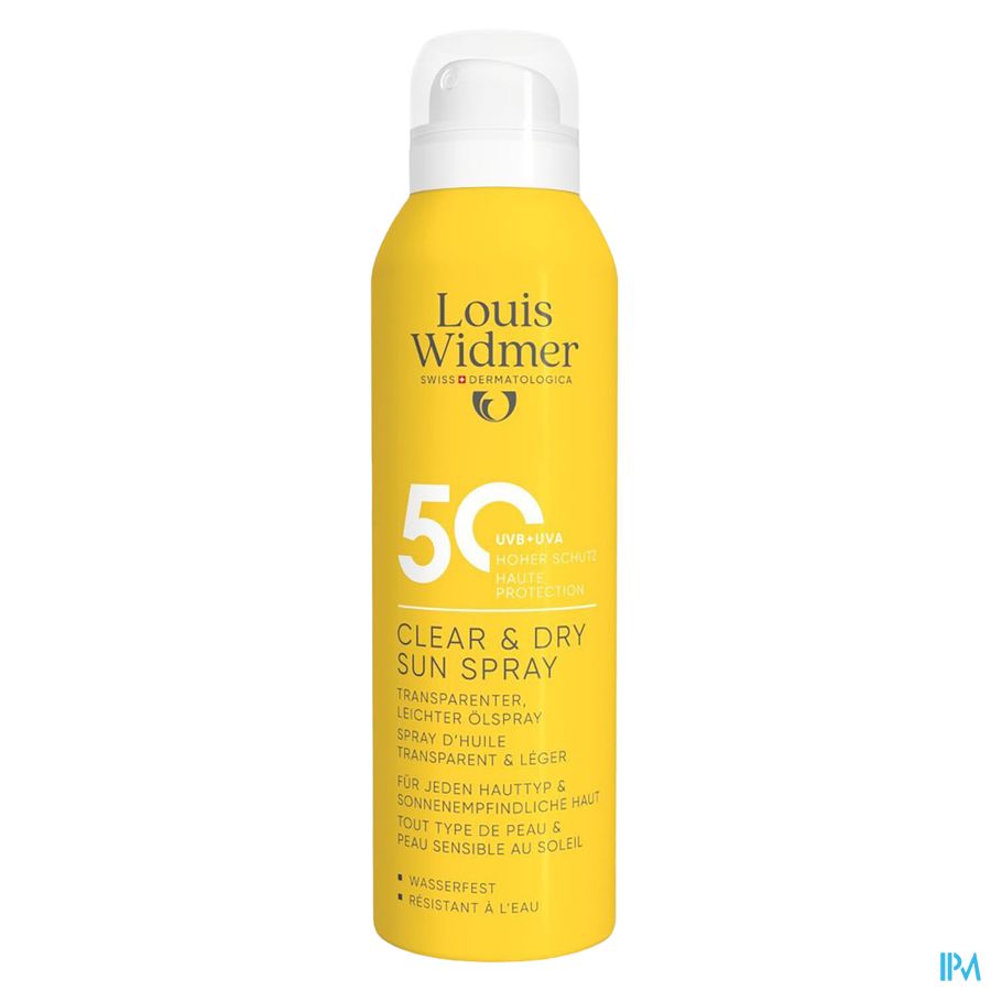Widmer Clear & Dry Sun Spray 50 200ml 3