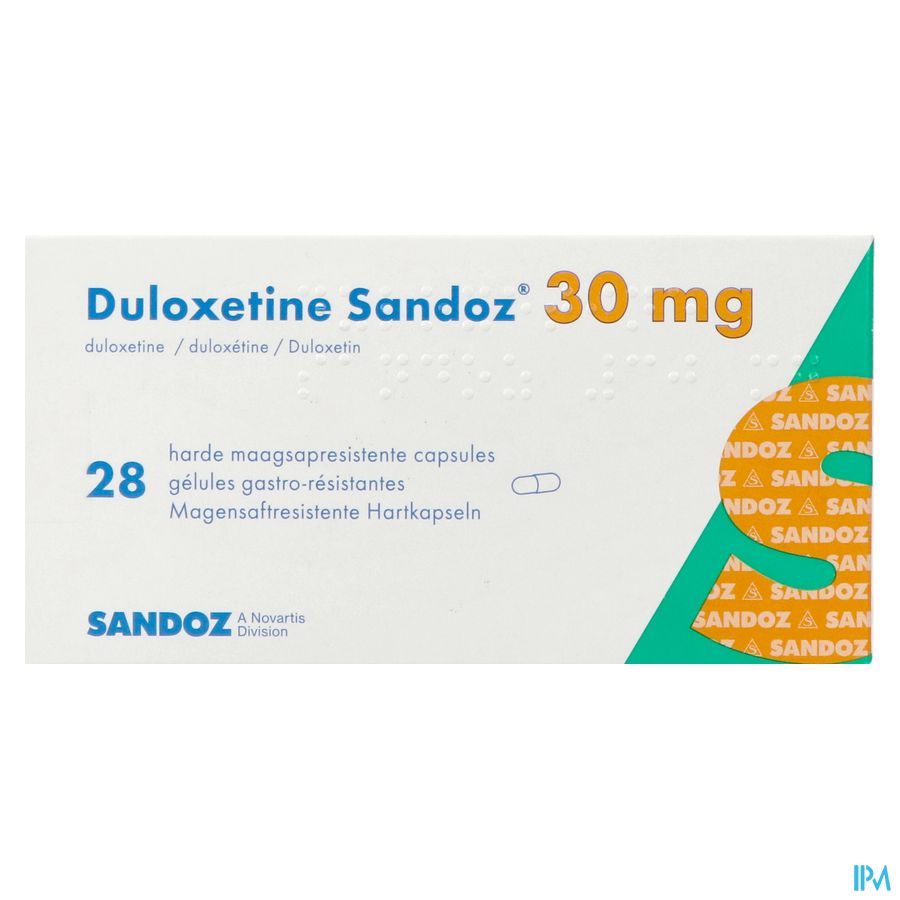 Duloxetine Sandoz 30mg Caps Hard Maagsapresist. 28 2