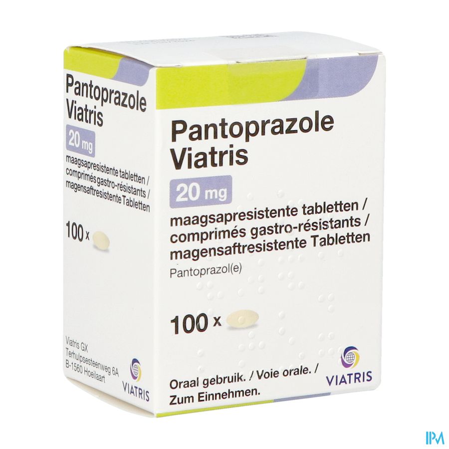 Pantoprazole Viatris 20mg Tabl Maagsapresist 100 Pantoprazole Viatris 20mg Tabl Maagsapresist 100