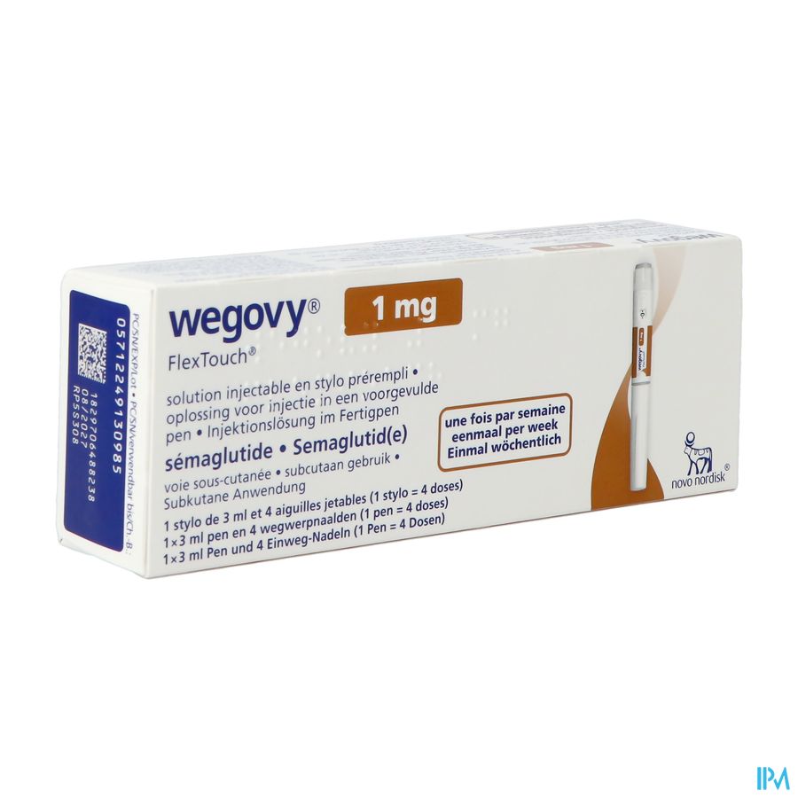 Wegovy 1mg Flextouch Opl Inj Voorgev.pen 3ml Wegovy 1mg Flextouch Opl Inj Voorgev.pen 3ml