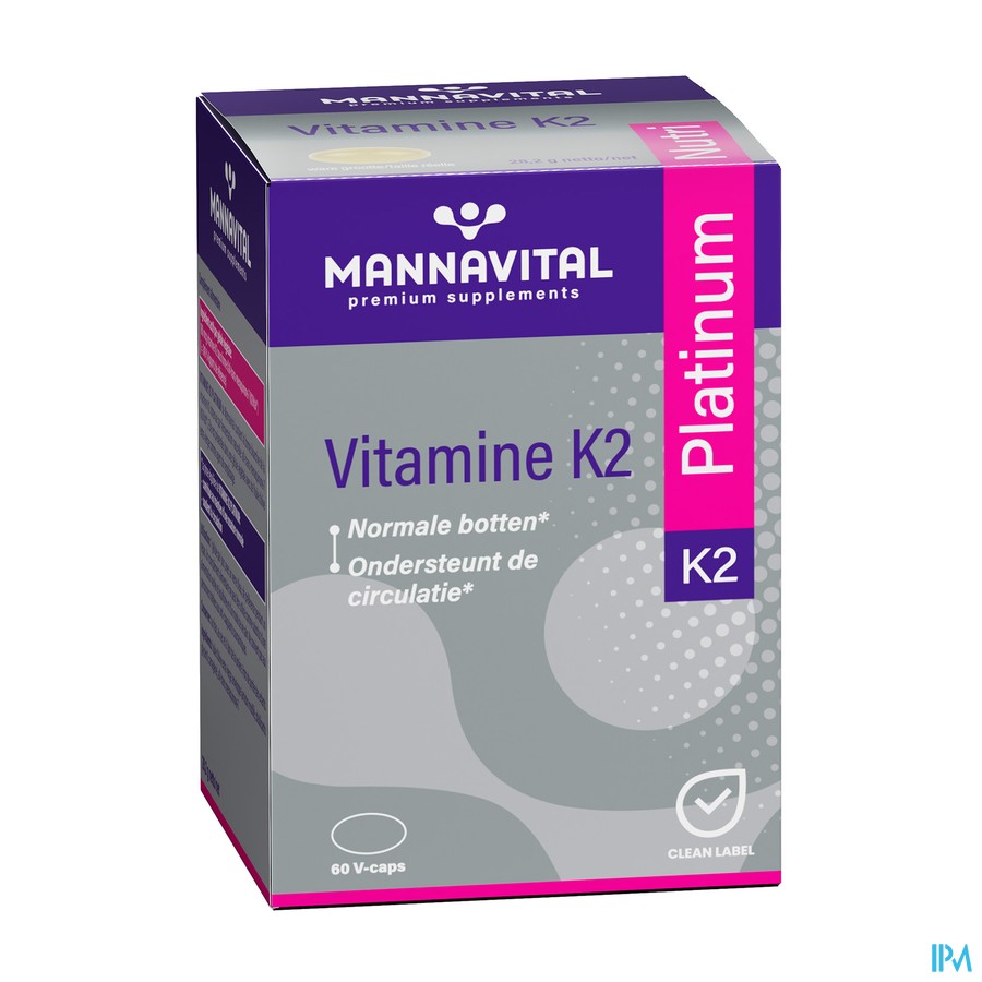 Mannavital Vitamine K2 Platinum V-caps 60