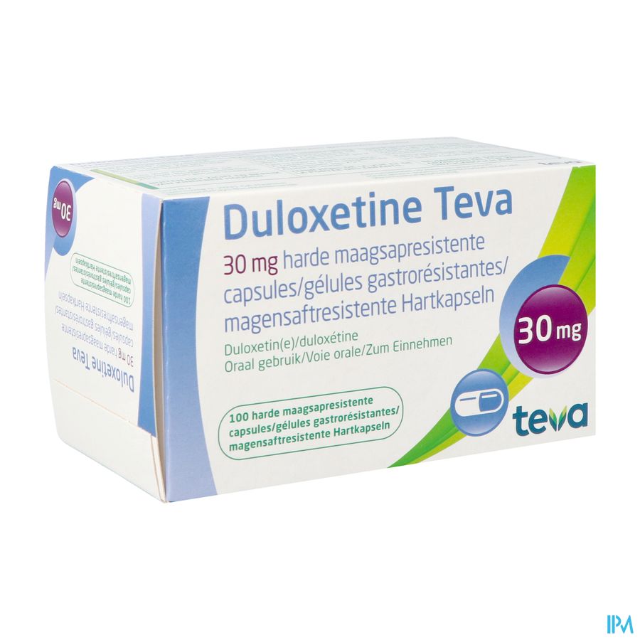Duloxetine Teva 30mg Maagsapresist. Harde Caps 100 Duloxetine Teva 30mg Maagsapresist. Harde Caps 100