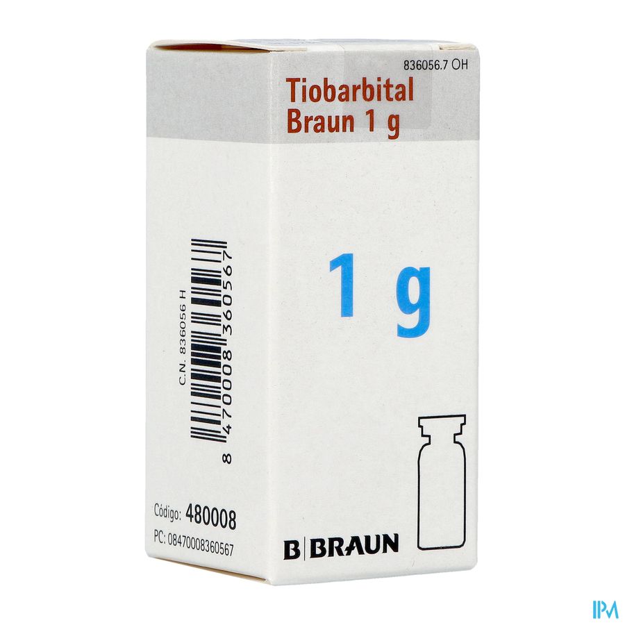 Tiobarbital Braun 1g Poeder Vr Opl Inj 1x1,0g