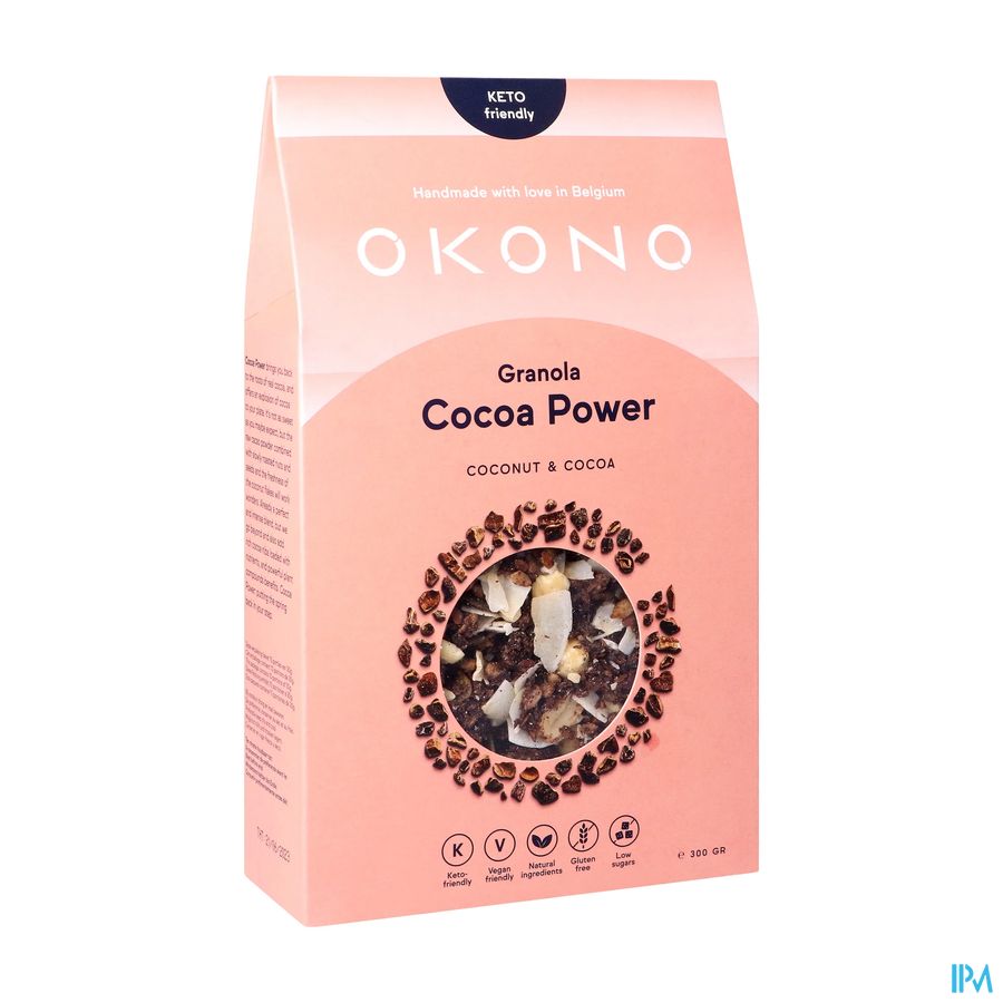 Okono Granola Cocoa Power Kokosnoot&cacao 300g Okono Granola Cocoa Power Kokosnoot&cacao 300g