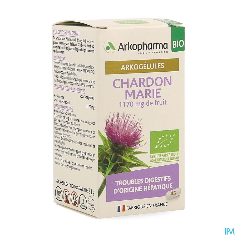Arkogelules Chardon Marie Bio Caps 45 Nf 5