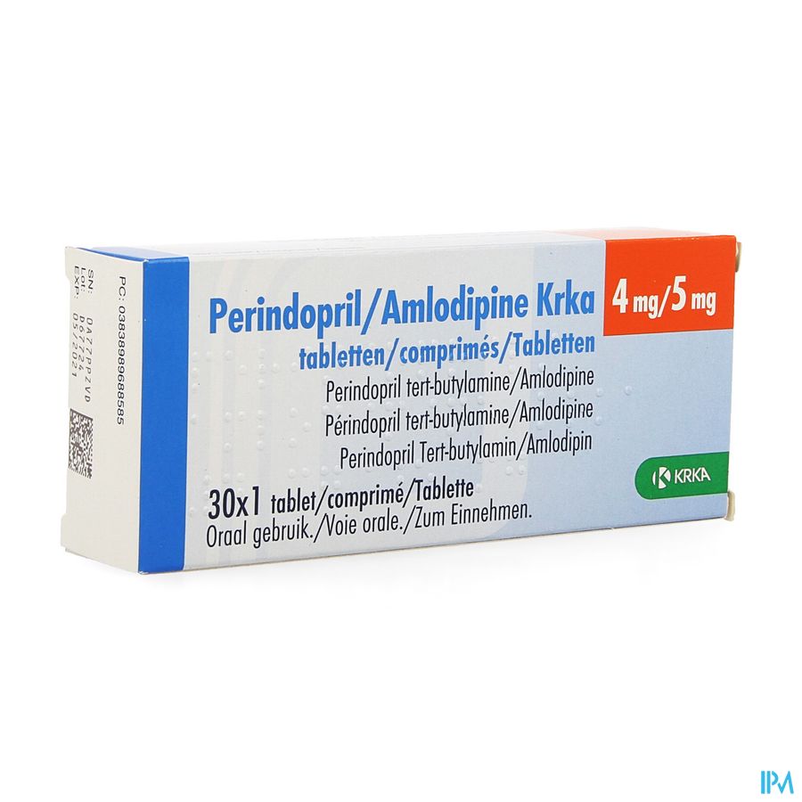 Perindopril Amlodipine Krka 4mg/ 5mg Comp 30