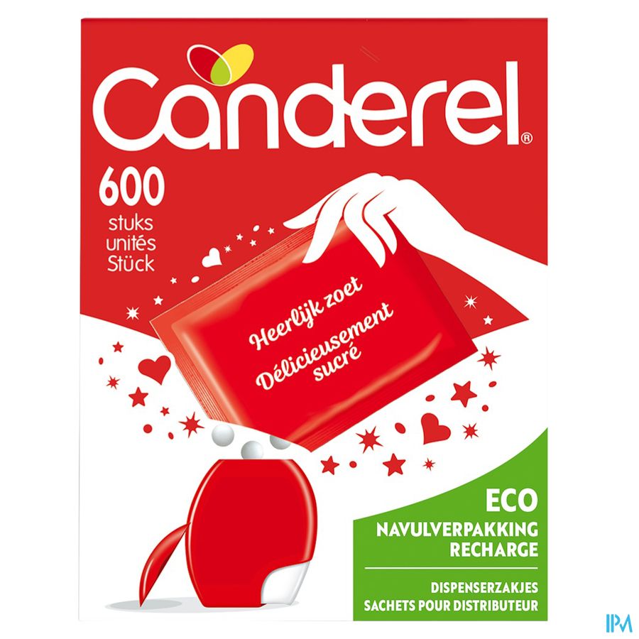 Canderel Navulpak Voor Dispenser Maxi Tabl 500+100 1