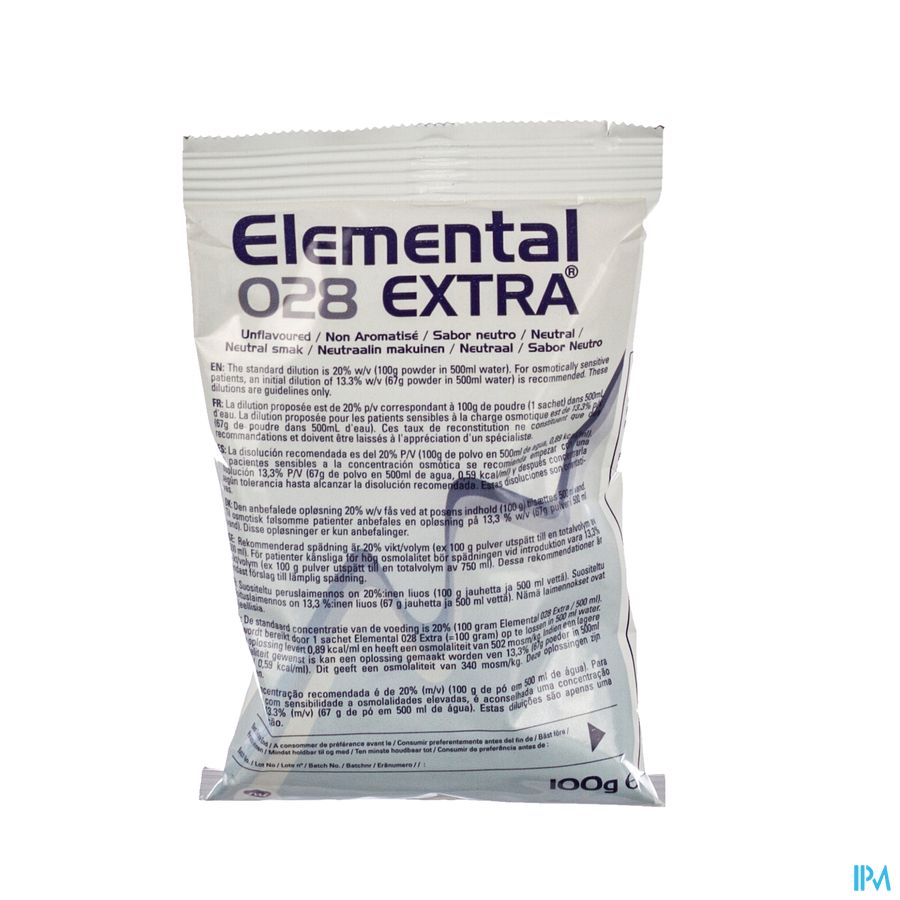 Elemental 028 Extra Neutraal Zakje 10x100g Elemental 028 Extra Neutraal Zakje 10x100g