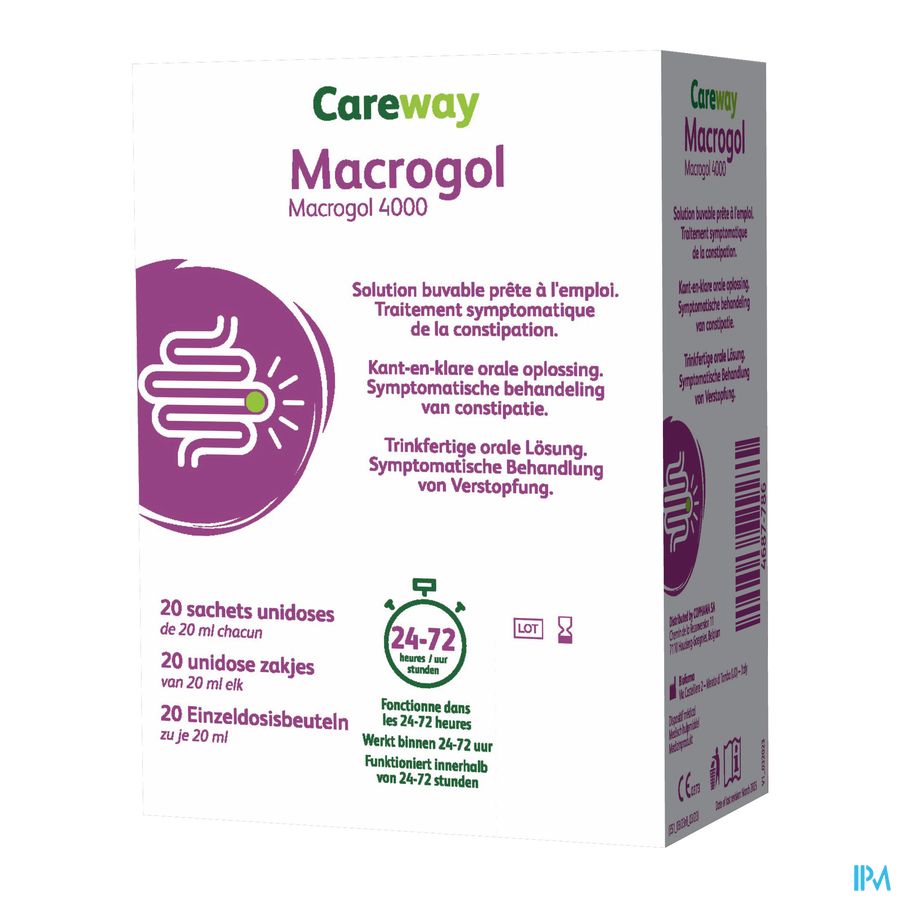 Careway Macrogol 4000 10g Sach Unidoses 20x20ml Careway Macrogol 4000 10g Sach Unidoses 20x20ml