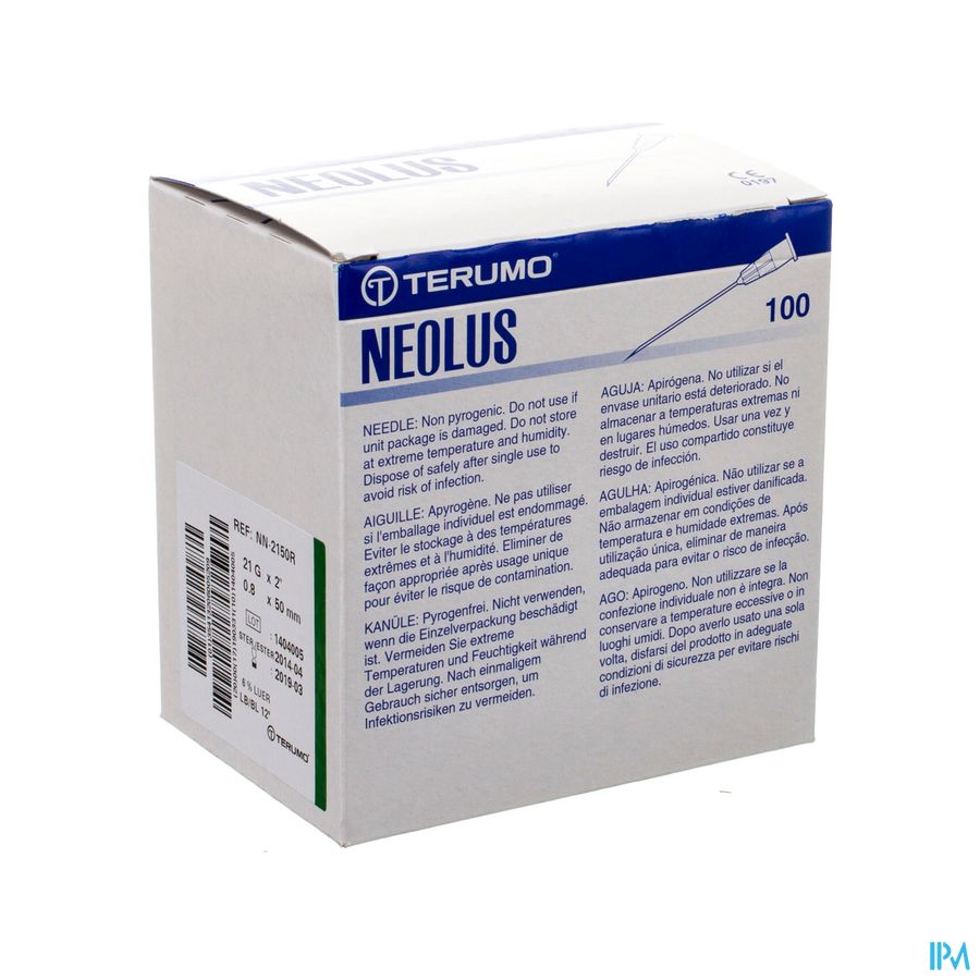 Terumo Naald Agani 21g 2 Rb Groen 5 Terumo Naald Agani 21g 2 Rb Groen 5