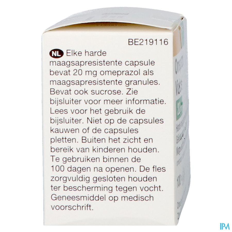 Omeprazol Viatris 20mg Caps 100 6