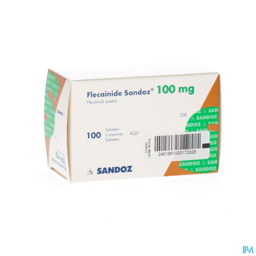 Flecainide Sandoz 100mg Tabl 100 X 100mg Flecainide Sandoz 100mg Tabl 100 X 100mg