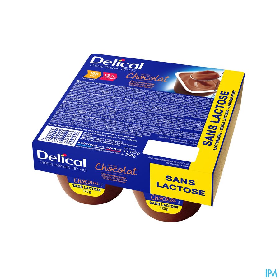 Delical Creme Dessert Hp-hc Z/lact.chocola 4x125g