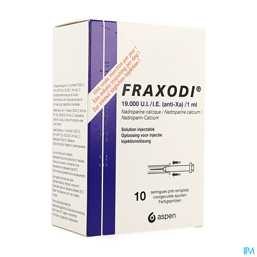 Fraxodi Amp Ser 10x1,0ml - 19.000 Ui/ie
