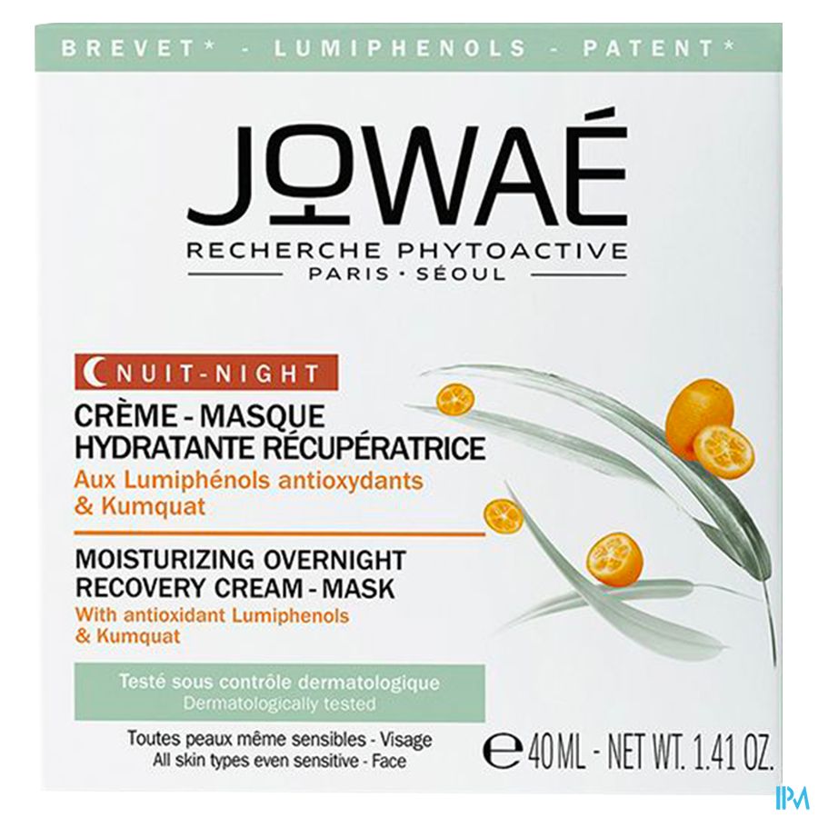 Jowae Creme Masque Hydratant Recup. Nuit Pot 40ml 1