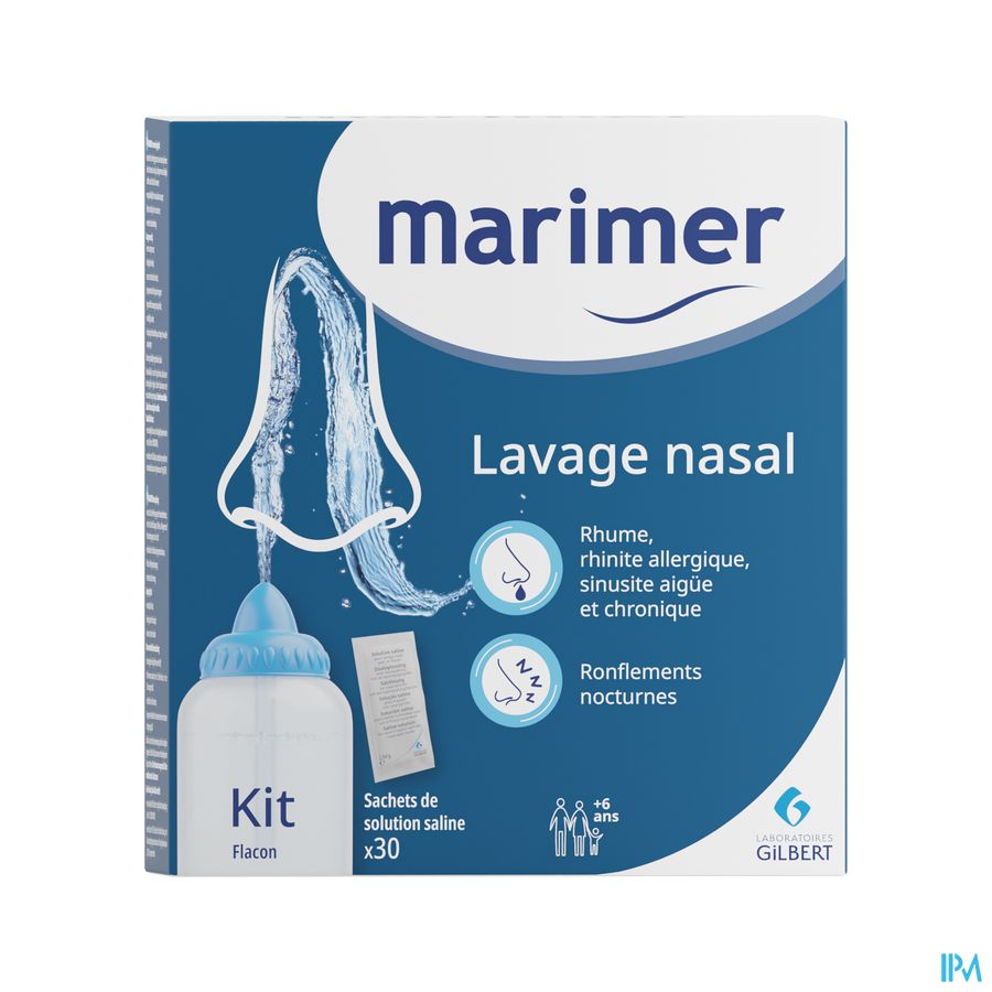 Marimer Kit Lavage Nasal Sachets 30 + 250ml Marimer Kit Lavage Nasal Sachets 30 + 250ml