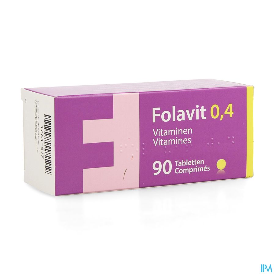 Folavit 0,4mg Comp 90x0,4mg Nf Cnk 4421-087