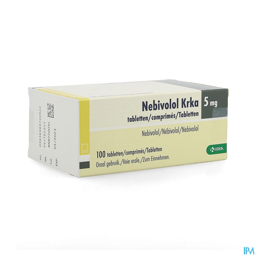 Nebivolol Krka 5mg Comp 100 X 5mg Nebivolol Krka 5mg Comp 100 X 5mg