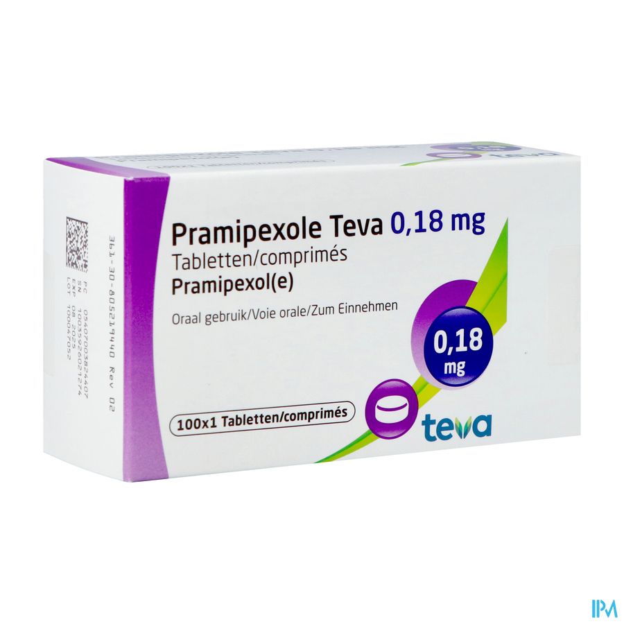Pramipexole Teva 0,18mg Tabl 100 Pramipexole Teva 0,18mg Tabl 100