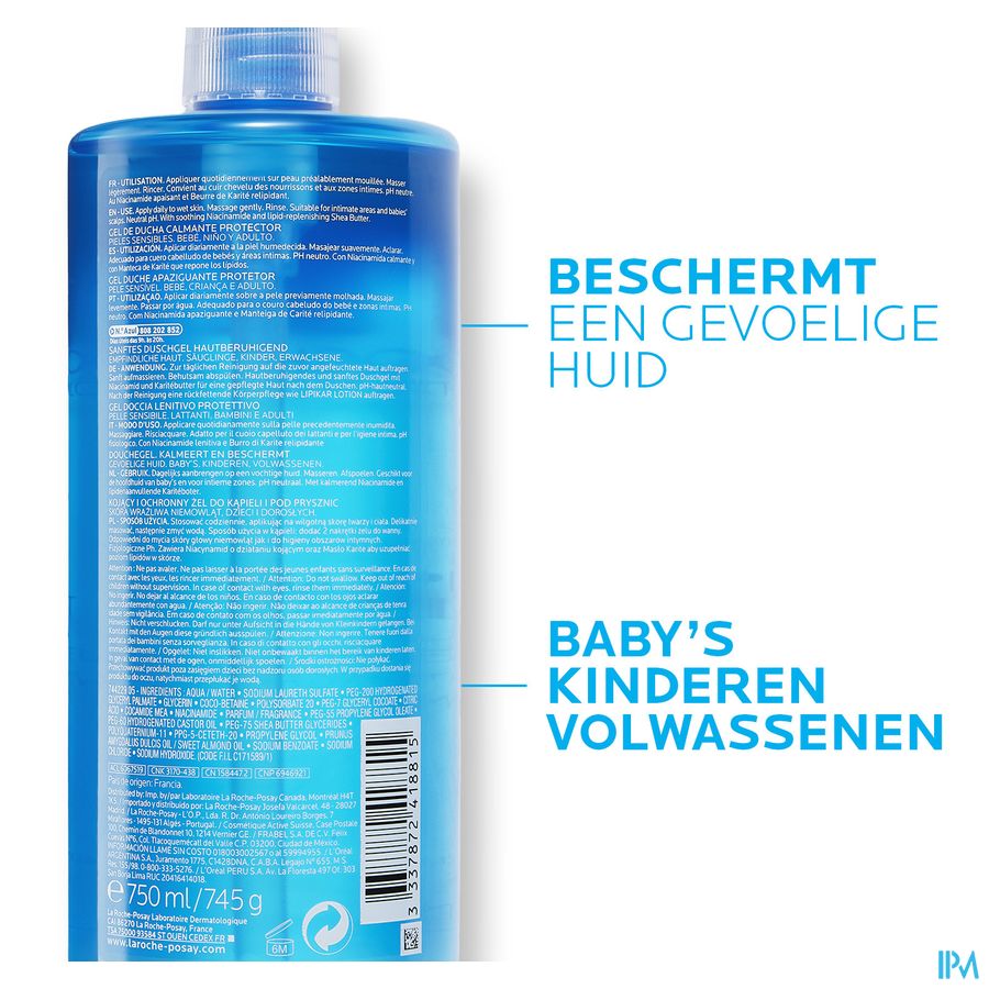 La Roche Posay Lipikar Gel Lavant 750ml 2