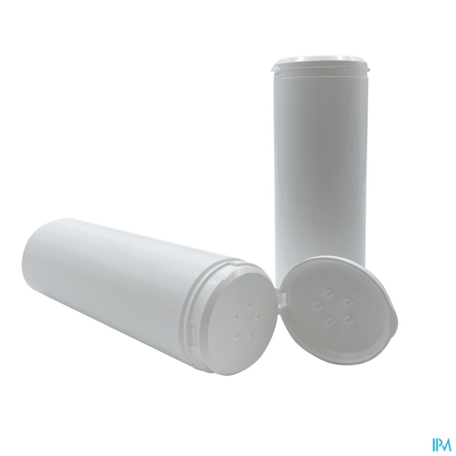 Fles Pl. Strooipoeder Wit + Deksel 10x250ml Magis Fles Pl. Strooipoeder Wit + Deksel 10x250ml Magis