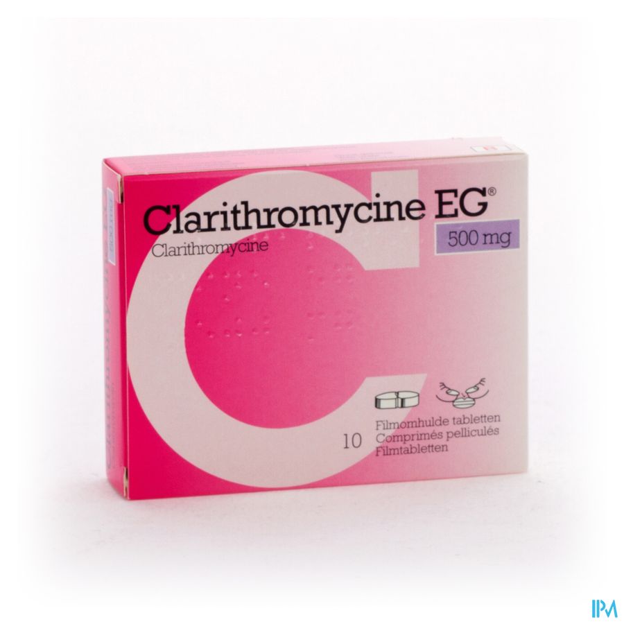 Clarithromycine EG Comp 10X500Mg Clarithromycine EG Comp 10X500Mg