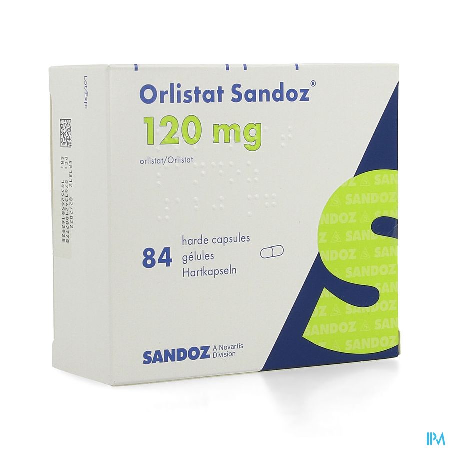Orlistat Sandoz Harde Caps 84 X120 mg Orlistat Sandoz Harde Caps 84 X120 mg