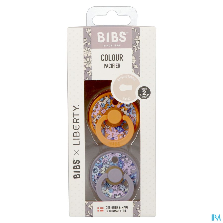 Bibs 2 Fopspeen Duo Liberty Garden Blossom Pumpk.2 4