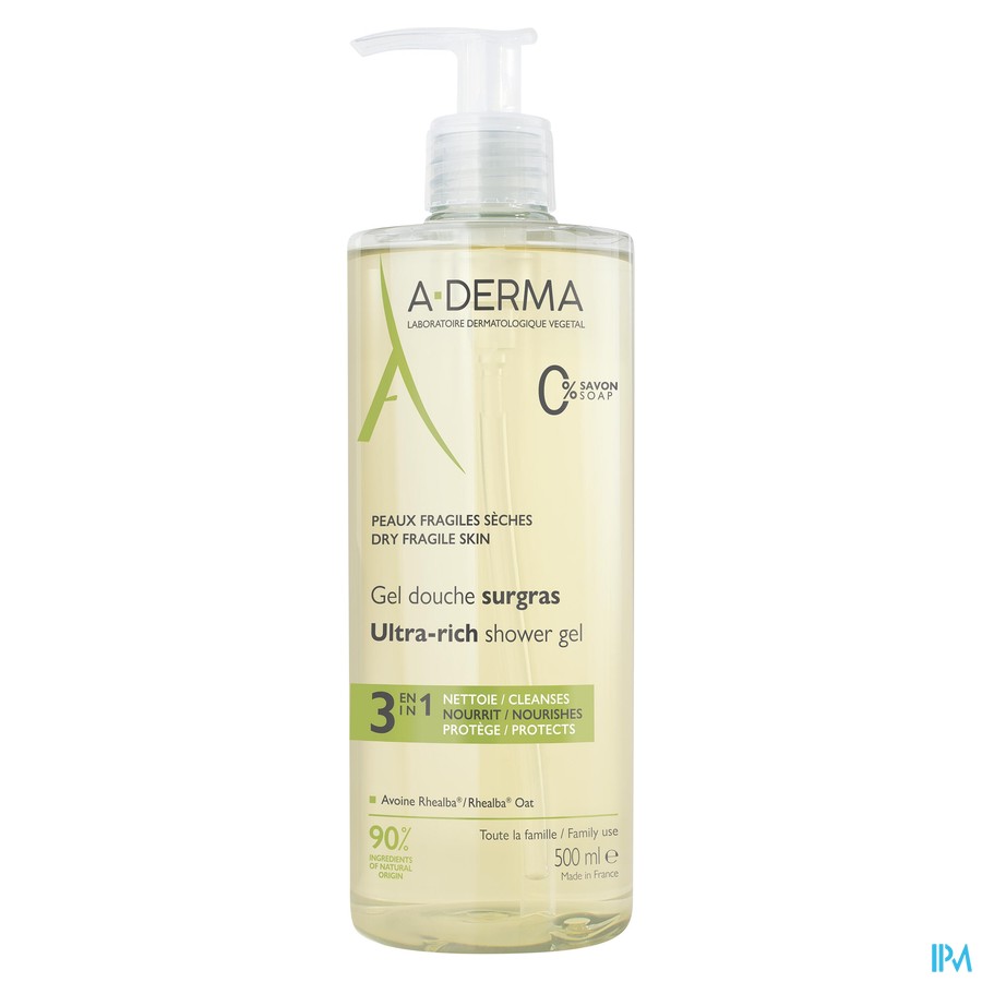 Aderma Douchegel Overvet 500ml