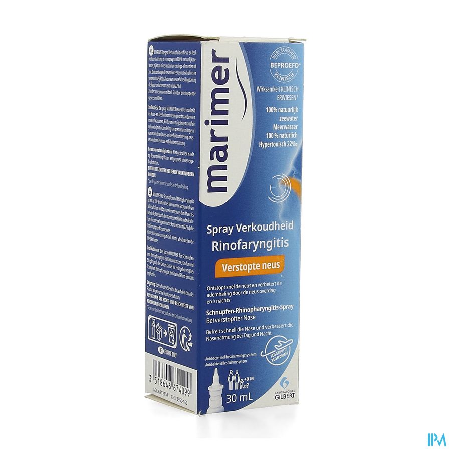 Marimer Spray Verkoudheid Rinofaryngitis 30ml Marimer Spray Verkoudheid Rinofaryngitis 30ml