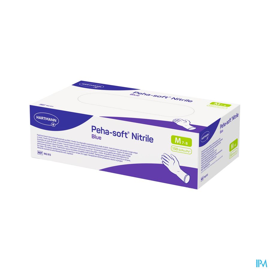 Peha Soft Handschoen Nitrile Blauw M 150 9420132 Peha Soft Handschoen Nitrile Blauw M 150 9420132